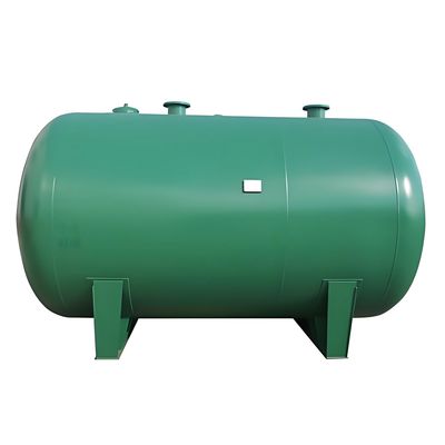 Horizontal gas storage tanks for large central space stations